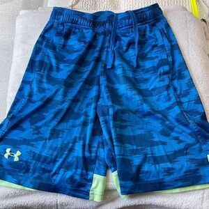 Under Armour Blue Patterned Shorts with Logo